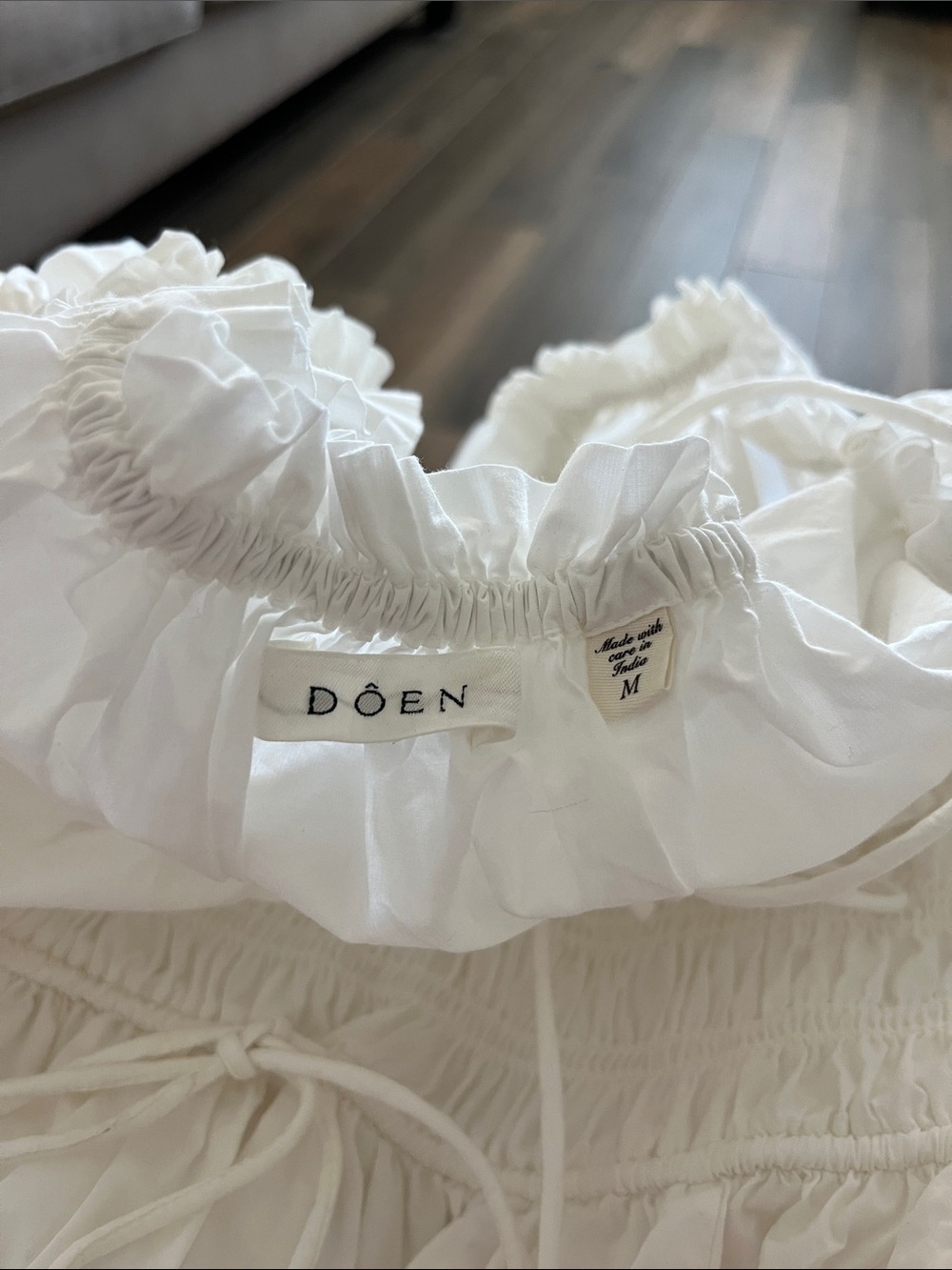 Doen Ischia Dress White Size Medium - Picture 7 of 9